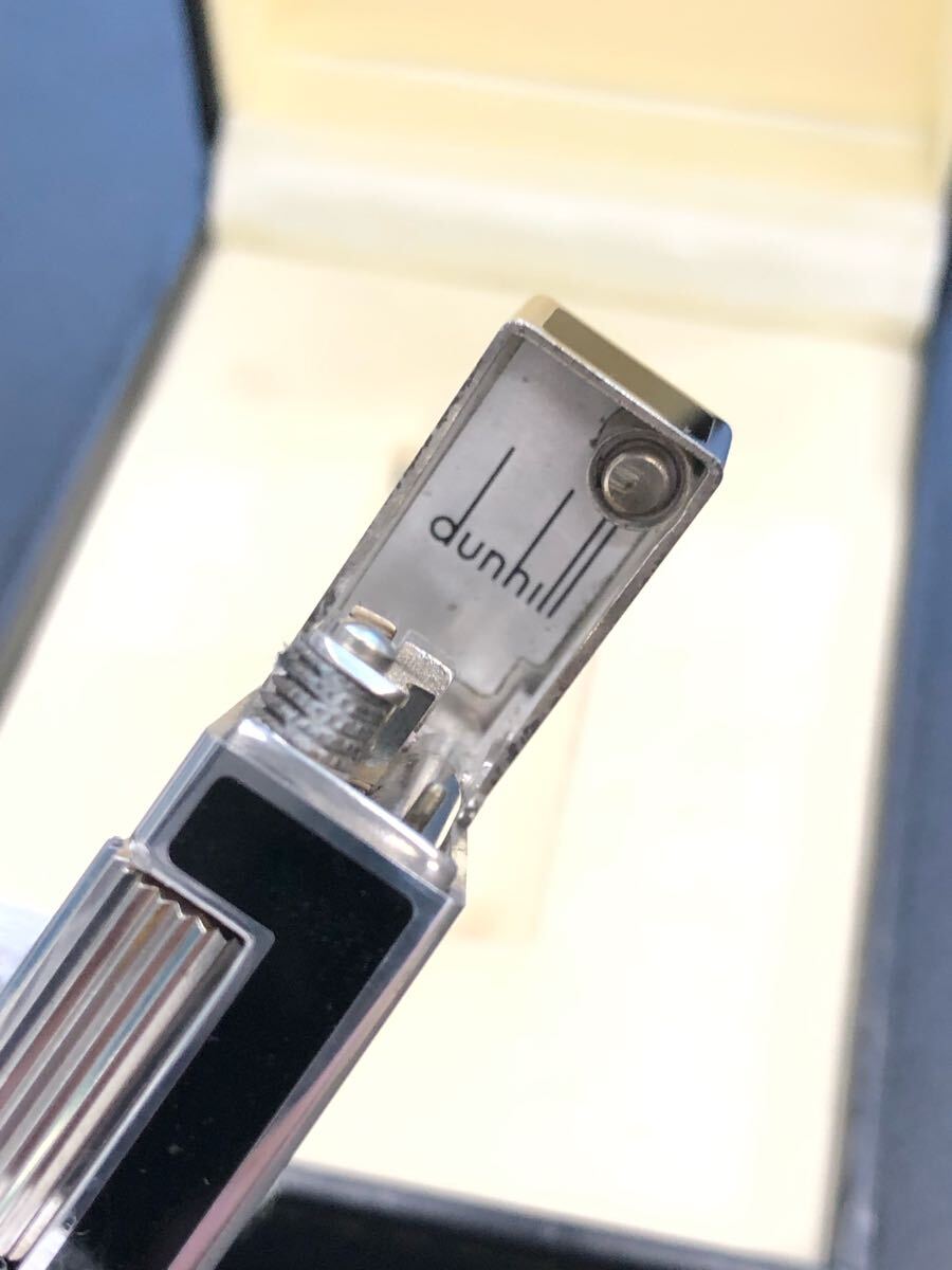 Dunhill ダンヒル ガスライター　ショート　ブラックシルバー　箱付き