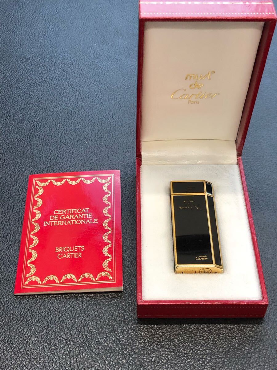 Cartier カルティエ ガスライター ブラック ゴールド ペンタゴン