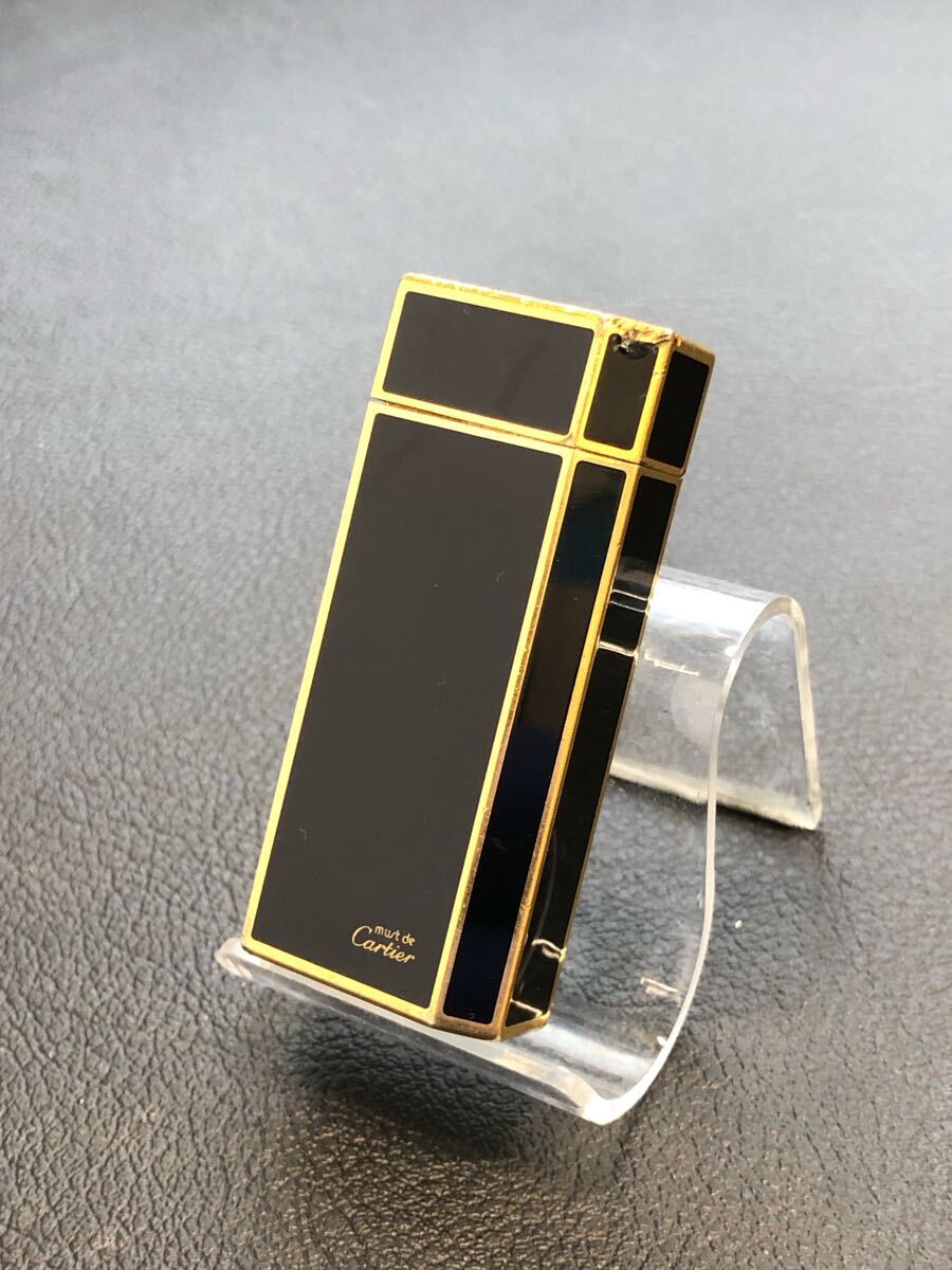 Cartier カルティエ ガスライター ブラック ゴールド ペンタゴン