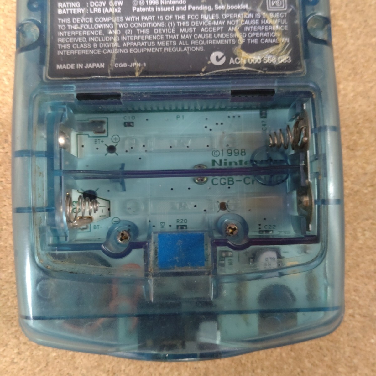 Nintendo GAMEBOY COLOR ANAオリジナル限定版 スケルトンブルー Nintendo GAMEBOY COLOR ANAオリジナル限定版 スケルトンブルー