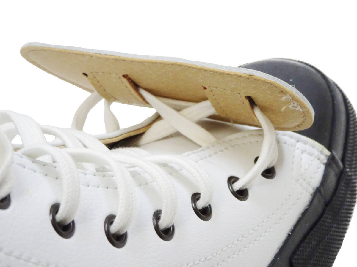 (28cm) 児島ジーンズ マイクロファイバーレザー ハイカット スニーカー ハイパーVソール ヴィーガンレザーシューズ 靴 RNB-8008 白 新品_画像6