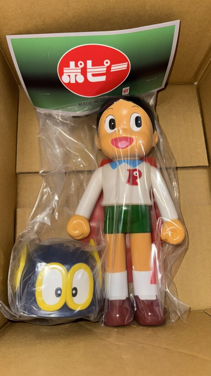 ポピー ソフビ パーマン1号 新品未開封 メット脱着 27cm+25cm ポピー ソフビ パーマン1号 新品未開封 メット脱着 27cm+25cm