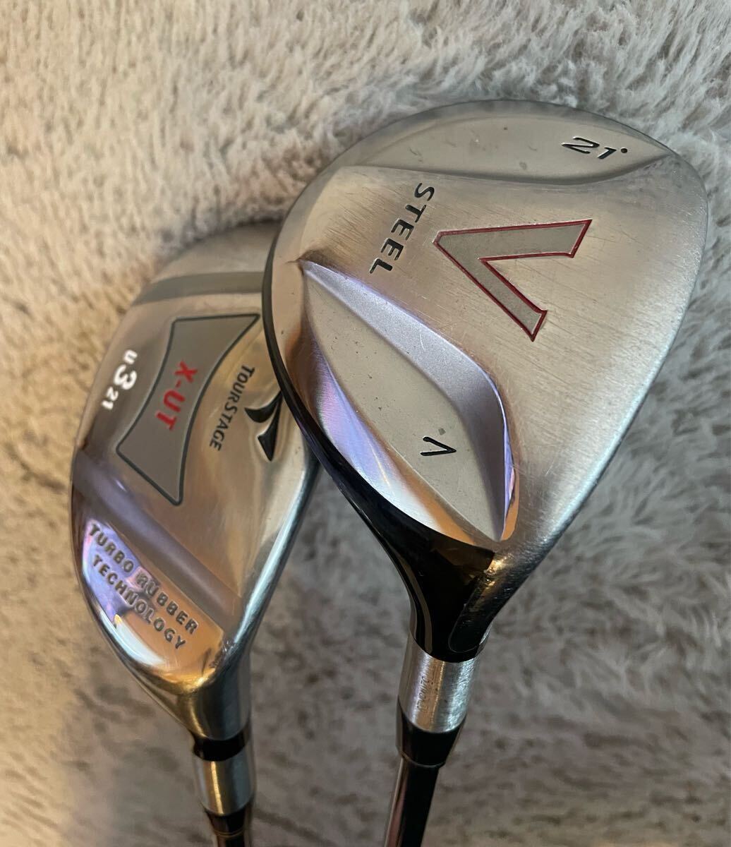 テーラーメイド・Vスチール・7w &ツアーステージ・X−UT・U3 / NS950GH / flex S
