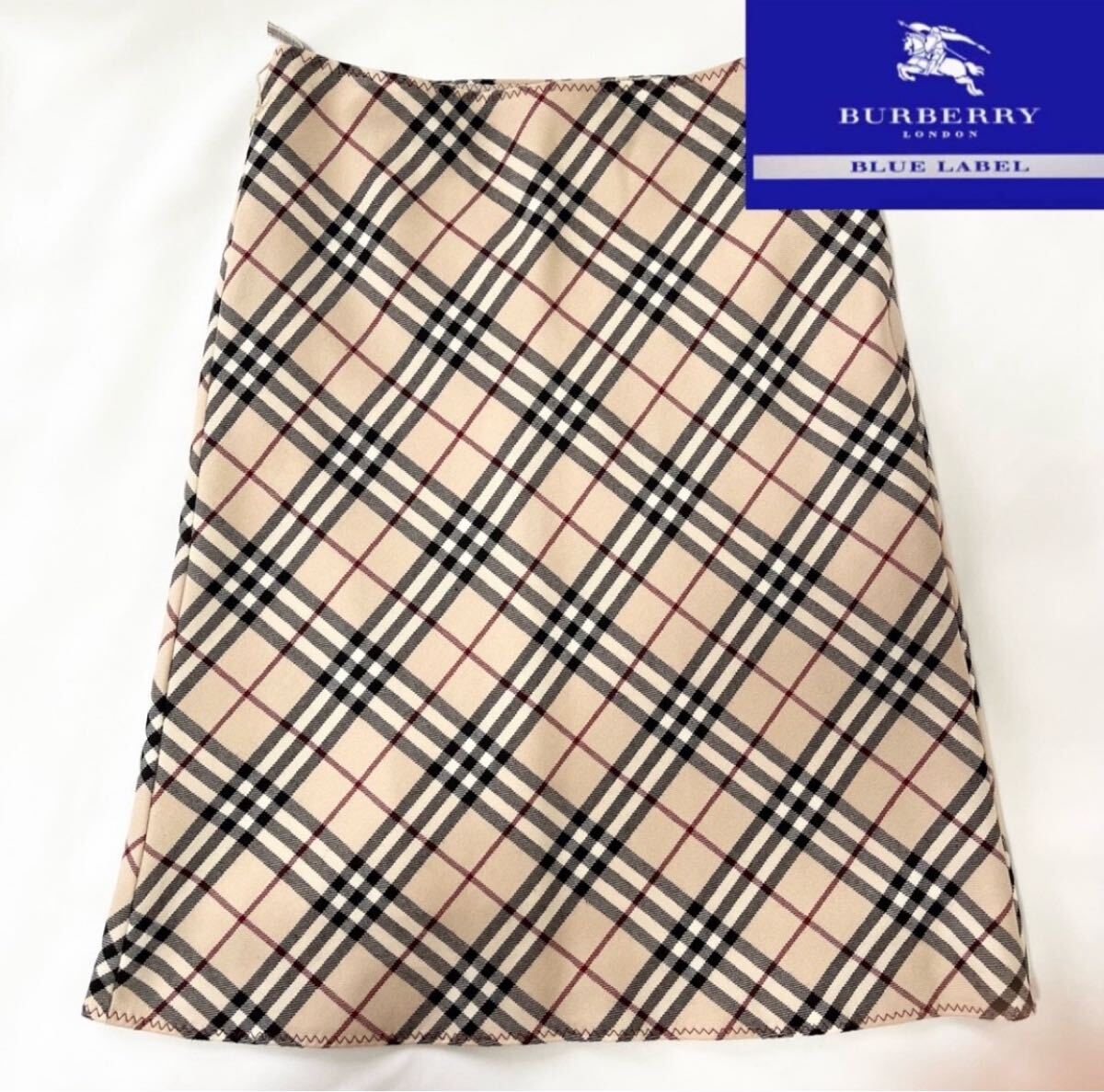 美品BURBERRY Blue Labelノバチェック柄 スカート 36サイズ 希少超美品】BURBERRY BLUE LABEL バーバリー ②絶版ノバ