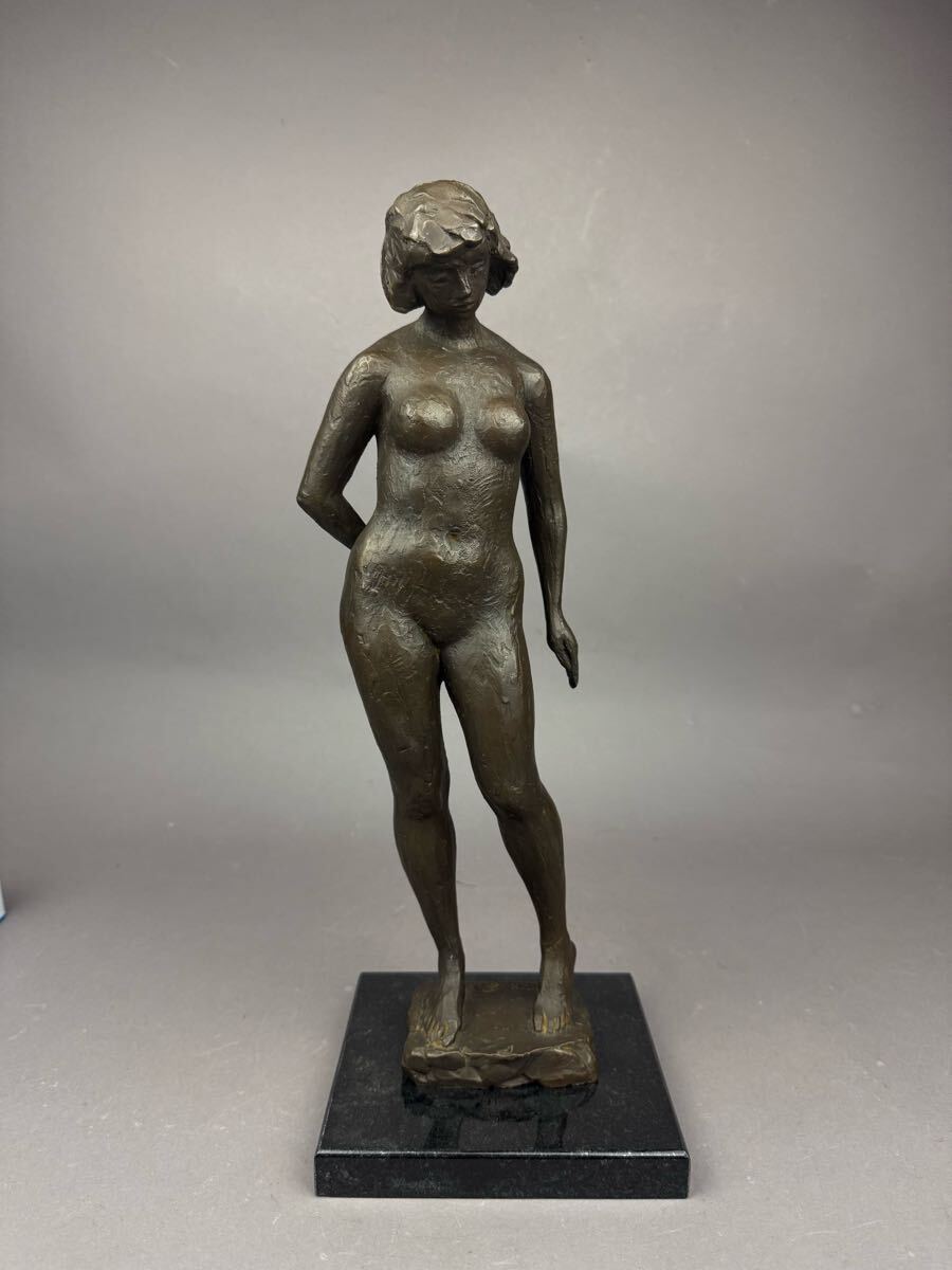 美術品 【mutou】 ブロンズ像 裸婦 ヌード 置物 高43cm 重5419g 美術品 【mutou】 ブロンズ像 裸婦 ヌード 置物 高43cm 重5419g