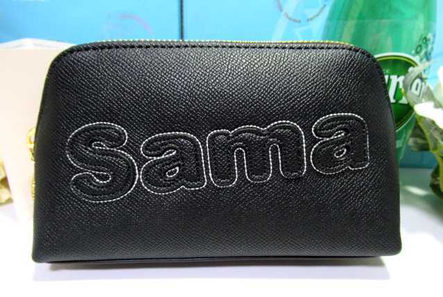 送料無料 40%引 サマンサタバサ サマタバ ロゴ入 ポーチ 小 黒 ブラック 新品 販売証明書付 化粧ポーチ コスメポーチ 旅行ポーチ_画像3