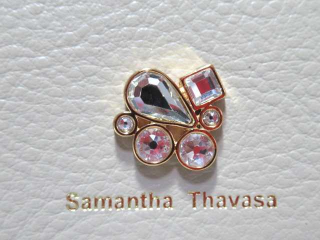  бесплатная доставка 30%. Samantha Thavasa Kirakira biju- есть Logo входить книга@ телячья кожа покрытый длинный кошелек серый ju новый товар сертификат есть счастливый случай удача в деньгах up весна кошелек 