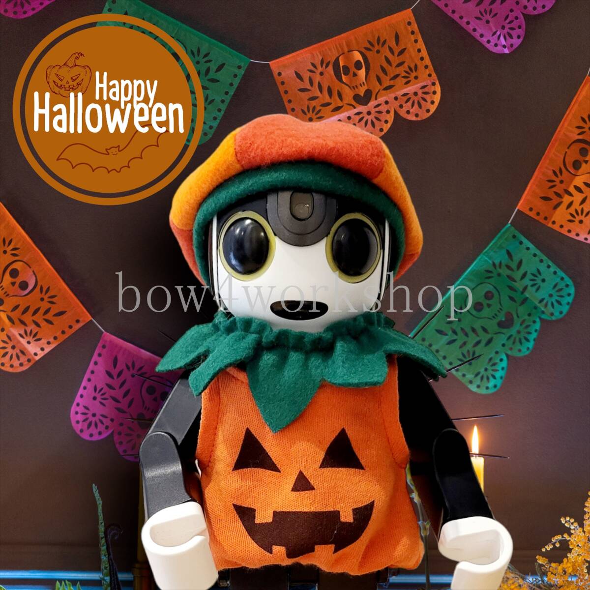 ロボホン RoBoHoN ロボホンの服ハンドメイド　ハロウィンカボチャのコスチュームセット