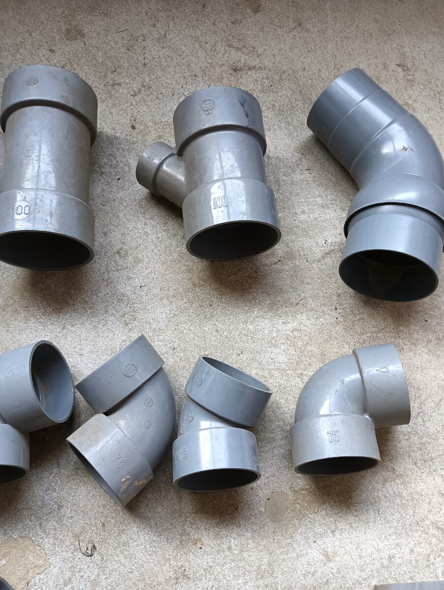 塩ビパイプ　エルボ　継手　排水　100 75 65 水道_画像3