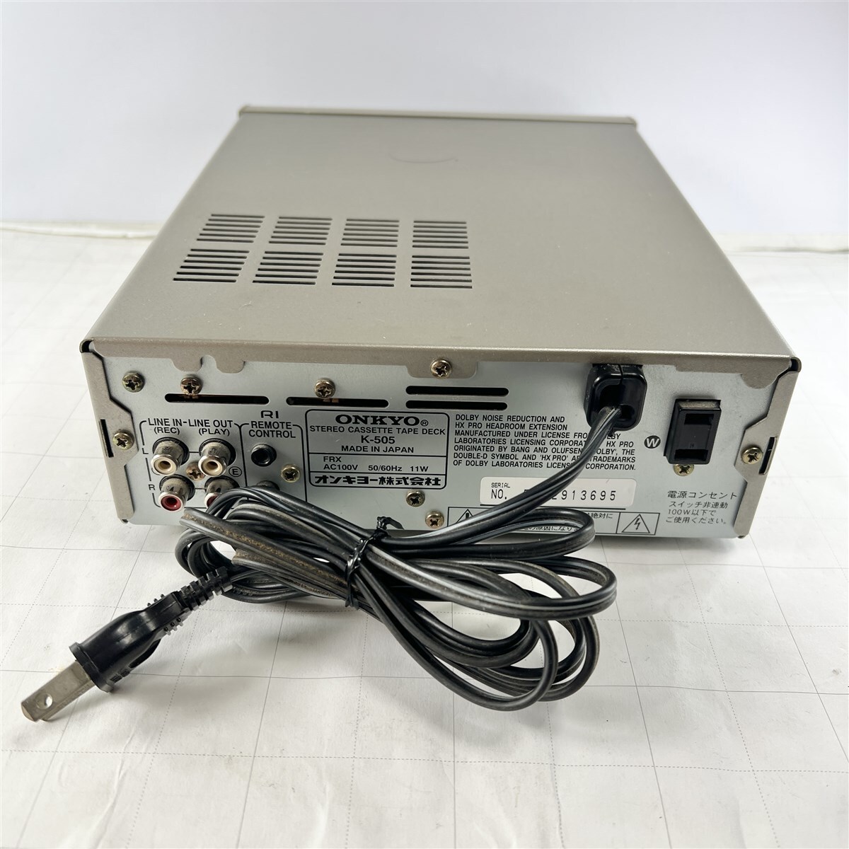 ONKYOオンキョー オートリバース・カセットデッキ K-505 ミニコンポ ジャンク_画像6