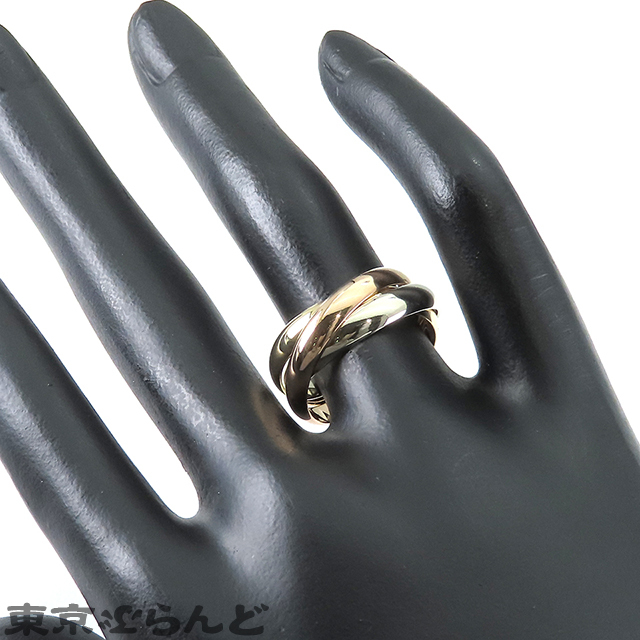 101782914 カルティエ トリニティリング MM スリーカラーゴールド K18PG K18WG K18YG #52 11.5號(hào)相當(dāng) クラシック 指輪 レディース 仕上済