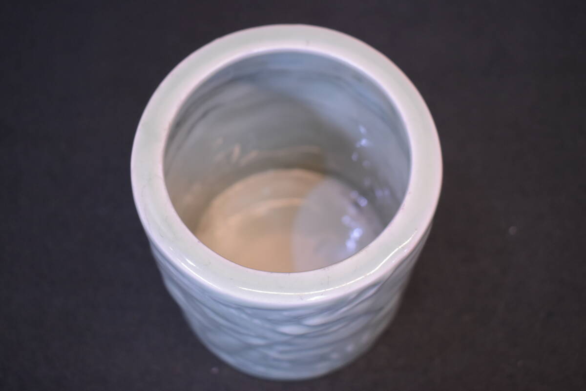 ●青磁/筆筒/筆立/龍/陶磁器/中國(guó)美術(shù)/古美術(shù)/UPW253