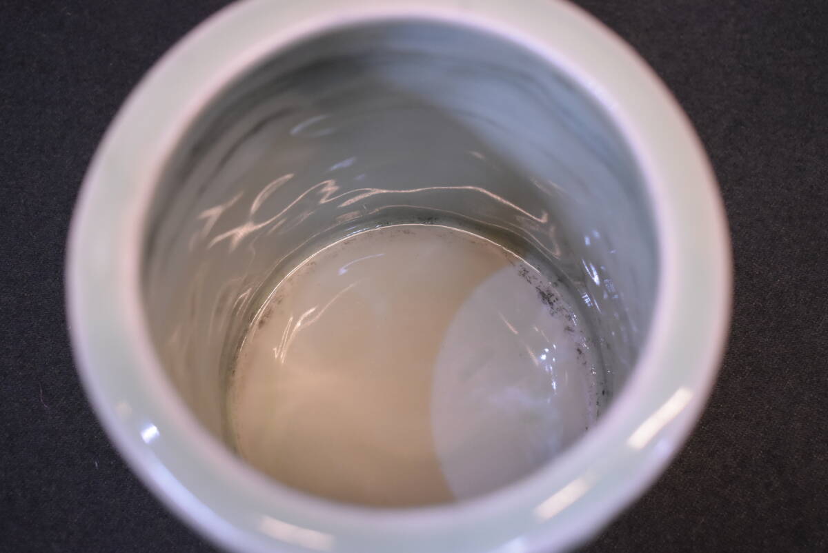 ●青磁/筆筒/筆立/龍/陶磁器/中國(guó)美術(shù)/古美術(shù)/UPW253