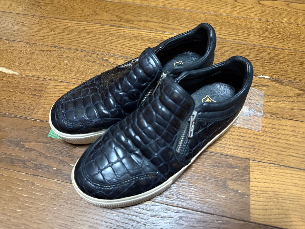 アッシュ ASH スニーカー シューズ 靴 厚底 プラットフォーム ジップ クロコ 黒 ブラック 36