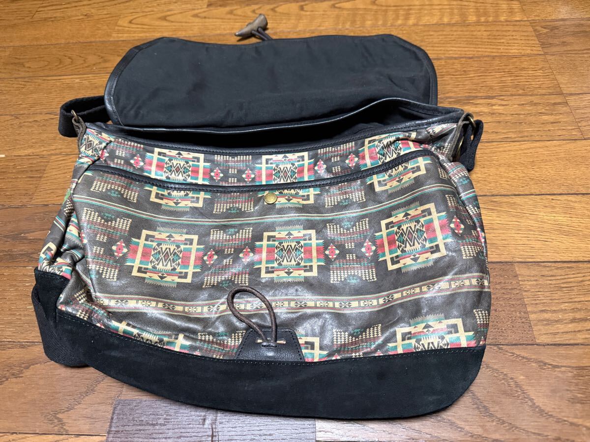 MSPC マスターピース master piece エムエスピーシー ショルダーバッグ カバン 鞄 かばん チマヨ オルテガ 幾何學(xué)柄 民族模様 馬革 レザー