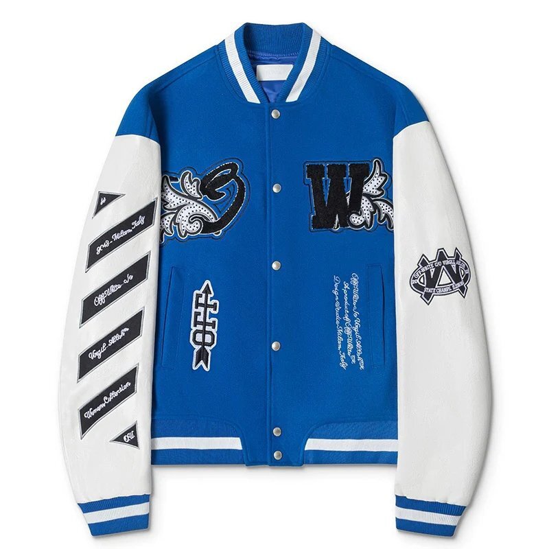 Off-White オフホワイト Royal Varsity Jacket スタジアム Off-White オフホワイト Royal Varsity Jacket スタジアム