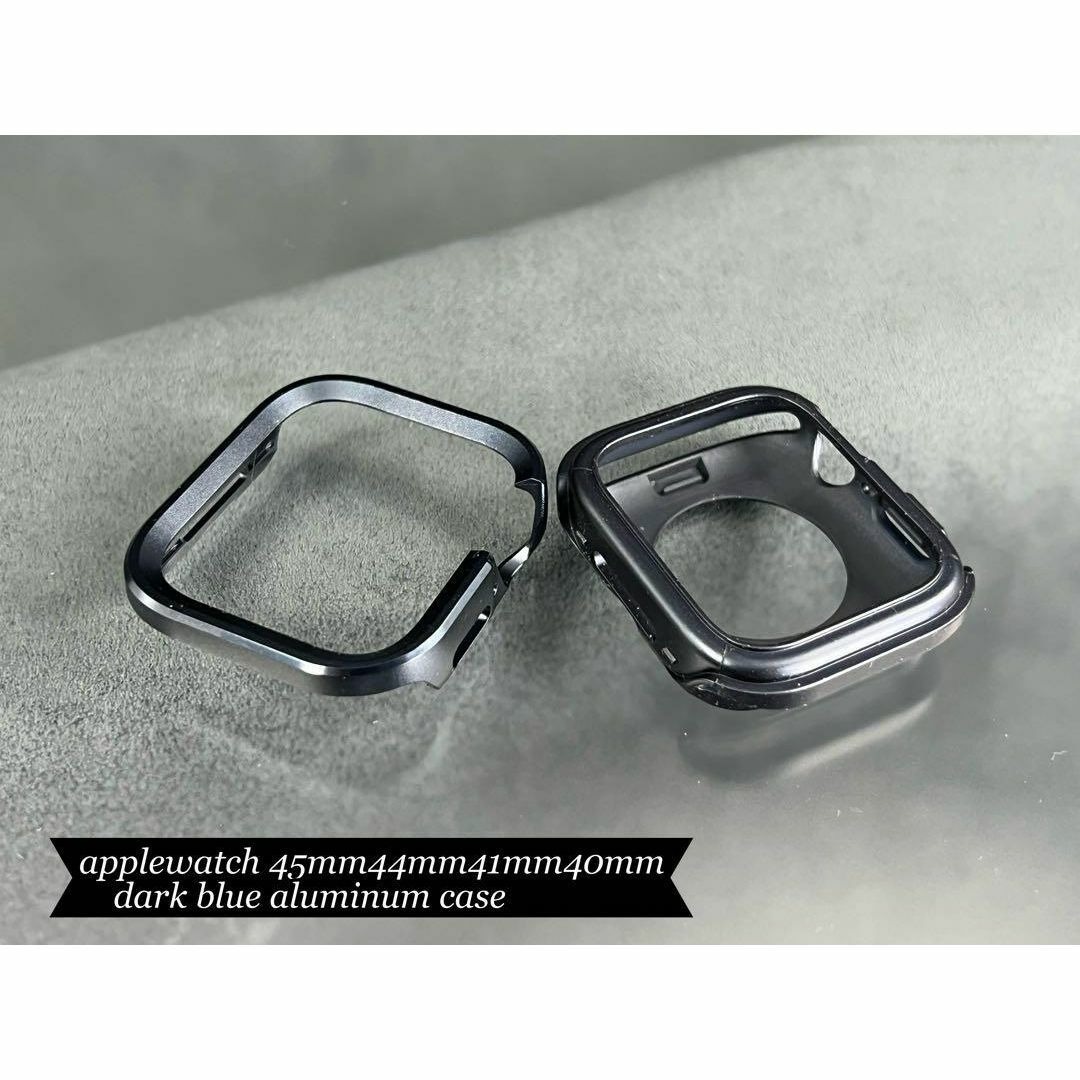 Apple Watch ケース ダークブルー アルミニウム アップルウォッチ 49mm 45mm 44mm 41mm 40mm ウルトラ_画像2