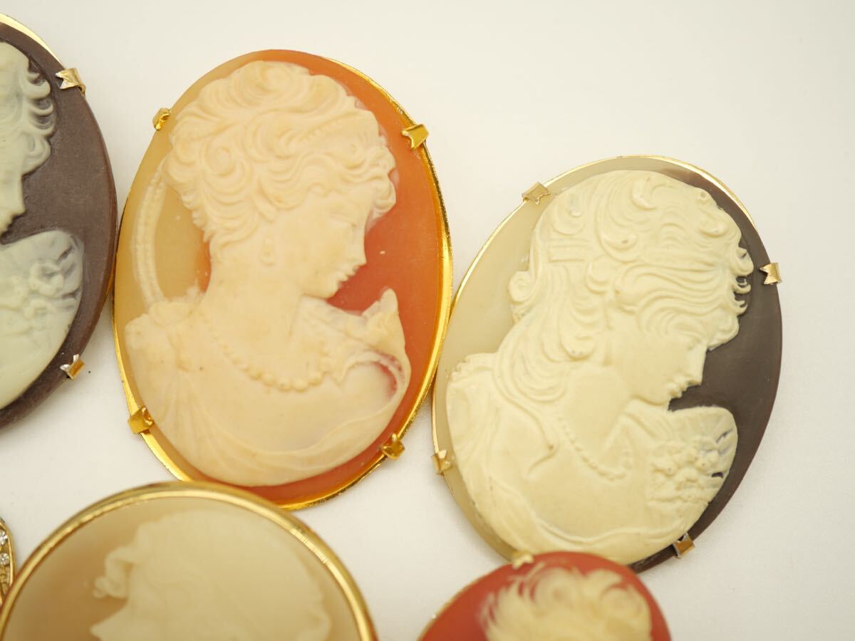 B66】カメオ CAMEO カメオ系 シェルカメオ ブローチ など SILVER