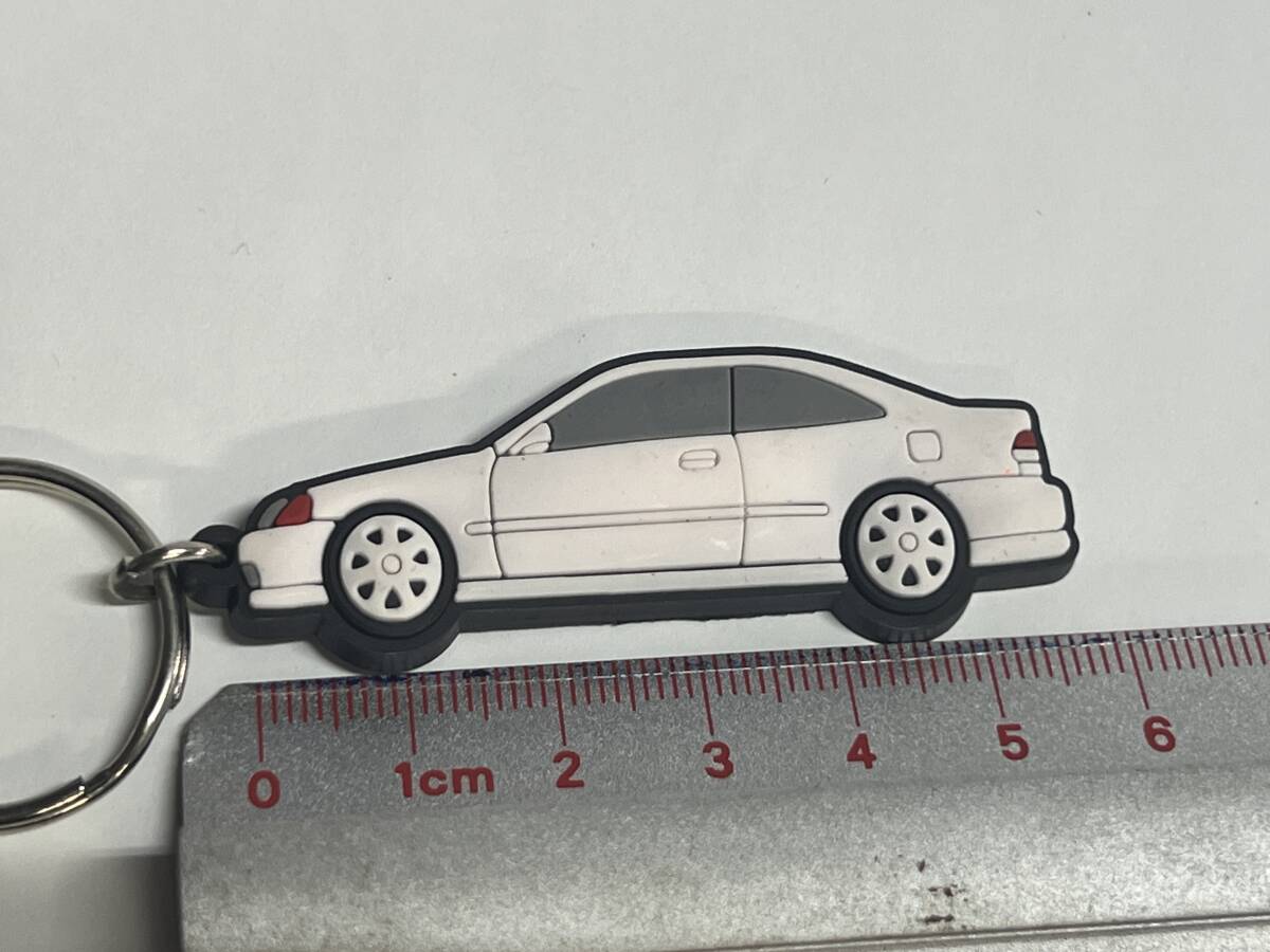 eeffect HONDA EJ7　EM1シビッククーペ キーチェーン 白 civic 2door USDM STANCE JDM EX DX Si エフェクト キーチェーン レア