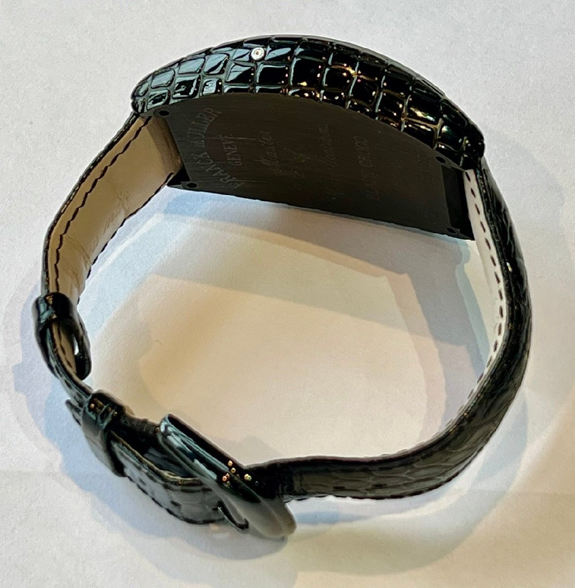 ★ 本物 美品 FRANCK MULLER フランクミュラー ブラッククロコクロノグラフ 8880 CC AT BLK CRO メンズ 腕時計(jì) 自動巻