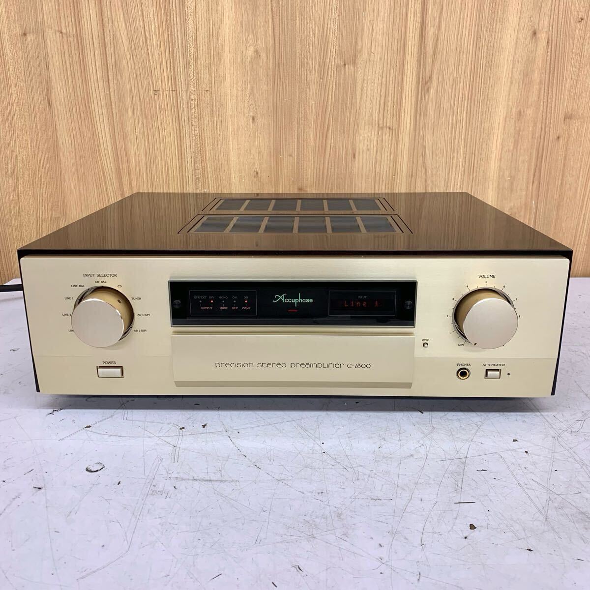 【X-4】 Accuphase C-2800 コントロールアンプ プリアンプ アキュフェーズ 音出し可能 不具合複数あり 現状品 3262-101