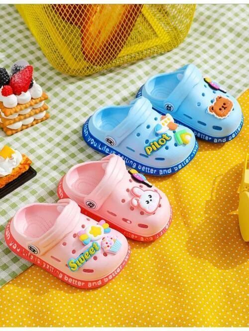 14cm ピンク 女の子 キッズ 室內(nèi)履き 柔らかい 穴あき サンダル スリッパ 水游び 子供 かわいい 履きやすい 動(dòng)物 クロックス MNE0185