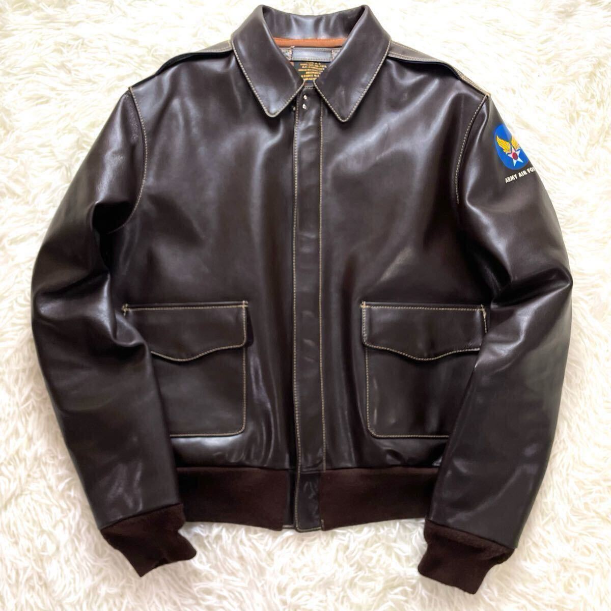 未使用級/希少42サイズ】MORGAN モーガン A-2フライトジャケット 未使用級/希少42サイズ】MORGAN モーガン A-2フライトジャケット