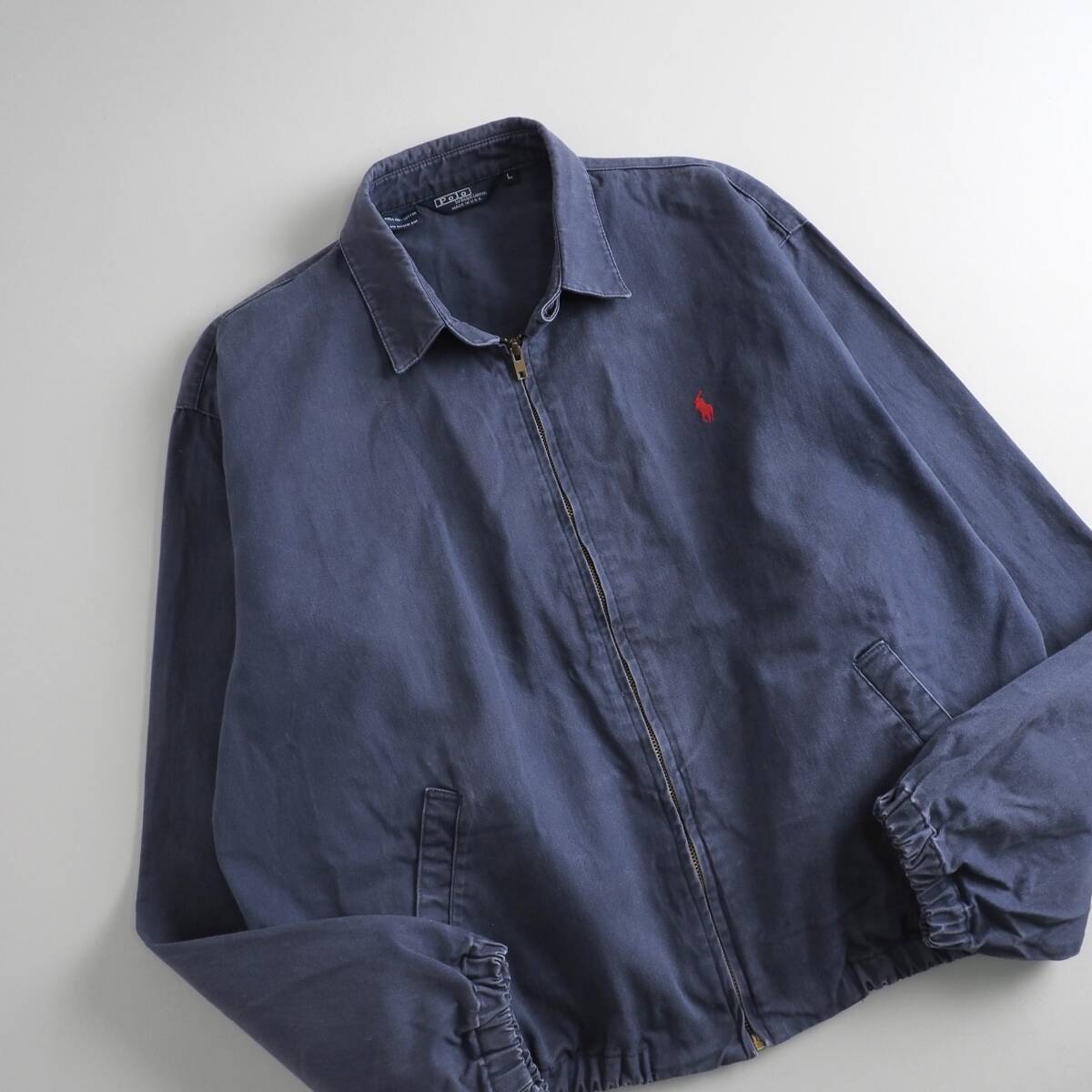 ラルフローレン 正規品 ブルゾン スイングトップ ネイビー 赤ポニー 美品 ラルフローレン Ralph Lauren USA製 ブルゾン スイングトップ