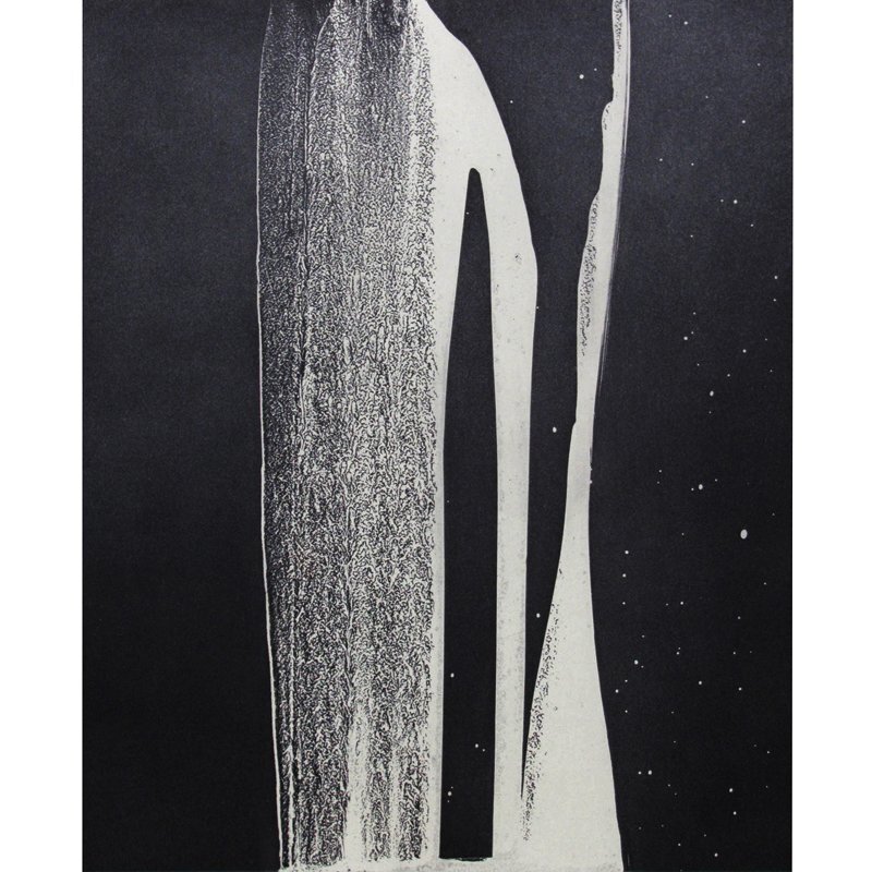 売れ筋がひ新作！ GINZA絵画館】千住 博 版画「ウォーターフォールオンプリント 絵画