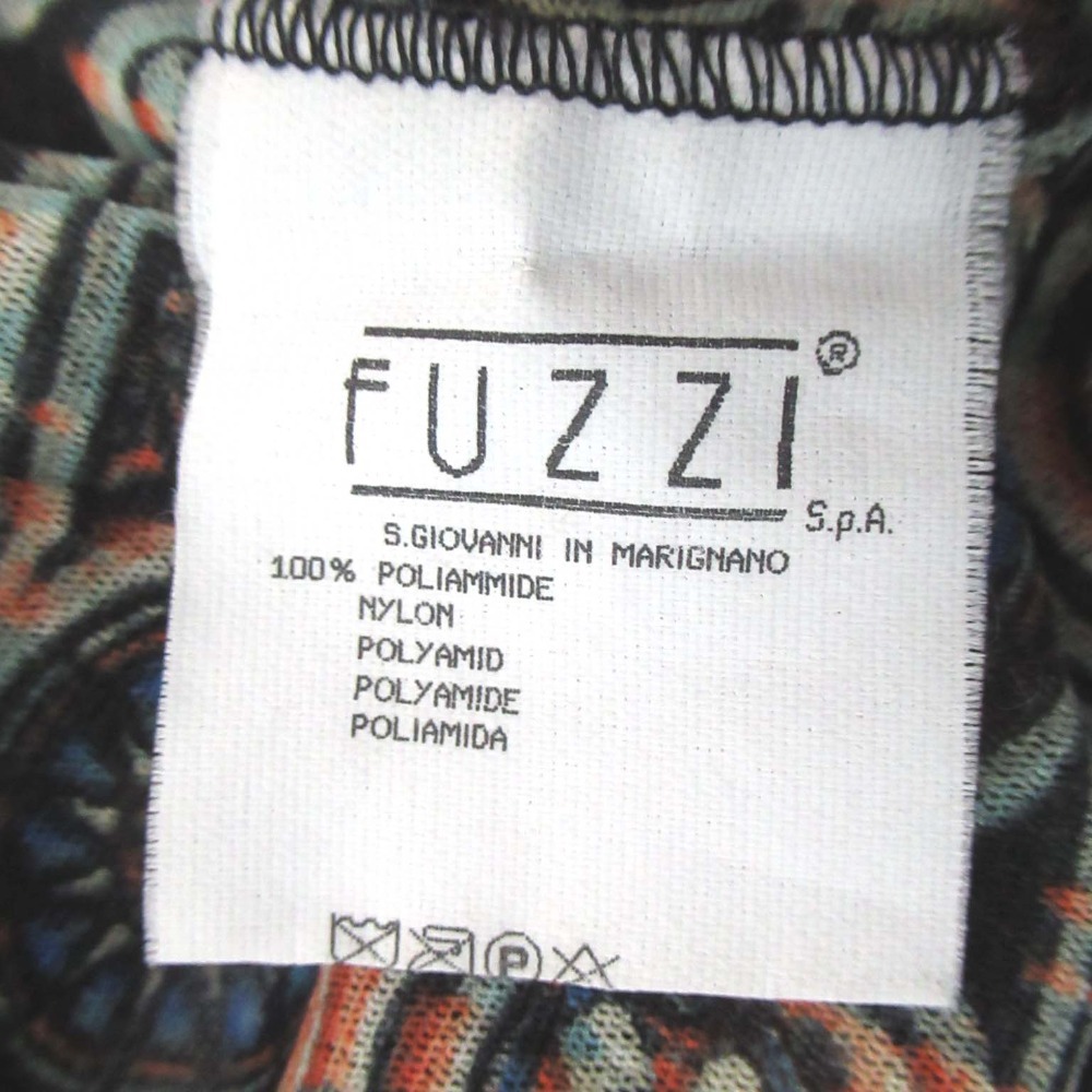 美品 Jean Paul Gaultier ジャンポールゴルチエ FUZZI 総柄 長袖 ロングスリーブ ニット切替 パワーネット カットソー ブラック