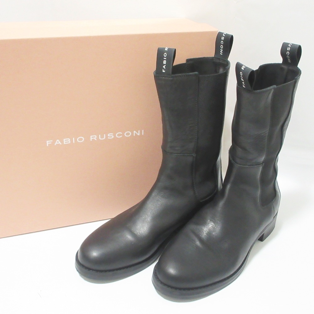 美品 FABIO RUSCONI ファビオルスコーニ レザー ショート ミドル 美品 FABIO RUSCONI ファビオルスコーニ レザー ショート ミドル