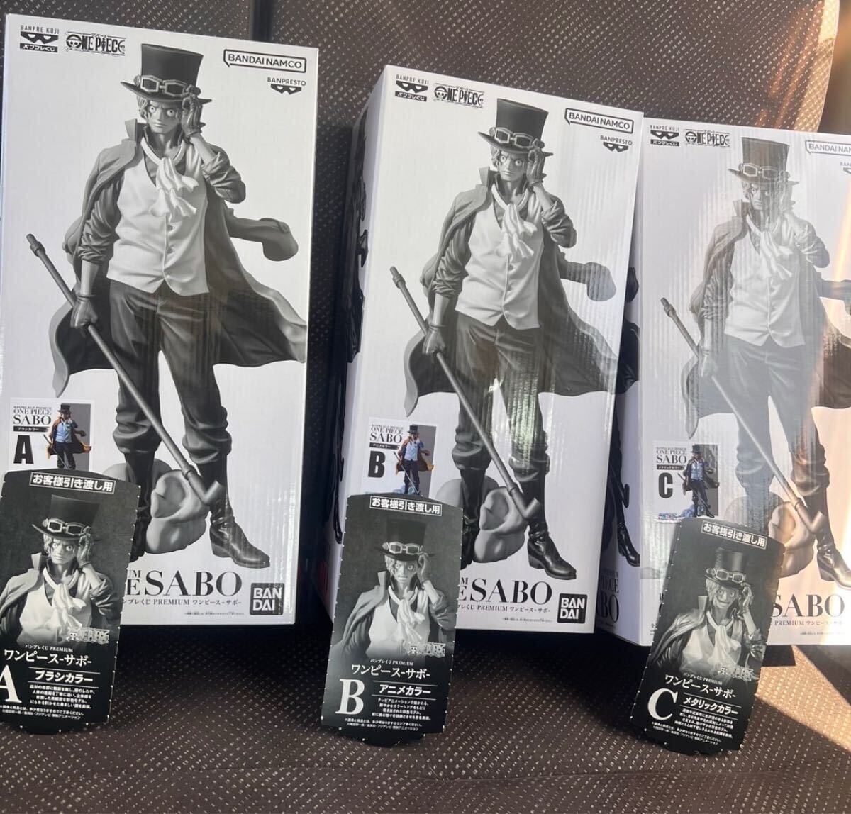 A.B.C賞コンプ】バンプレくじ ワンピースサボメタリックカラー半 A.B.C賞コンプ】バンプレくじ ワンピースサボメタリックカラー半