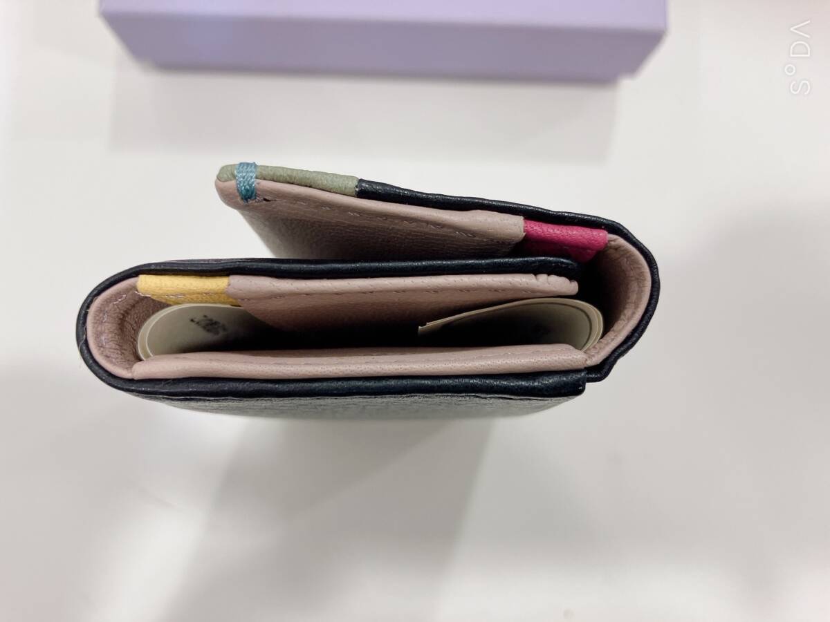 ◆【未使用】ポールスミス Paul Smith 牛革/羊革　レザー 4連キーケース キーリング　ブラック　10