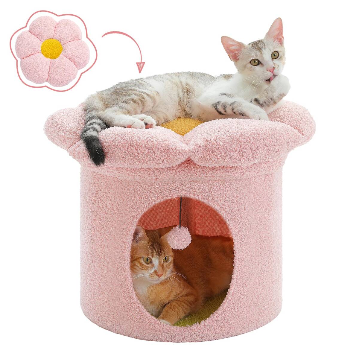 カラフル 花 家具 インテリア さくら 多頭飼い 階段 犬猫 小型犬 省スペース 犬小屋 コンパクト 犬のハウス スリム 屋根付き