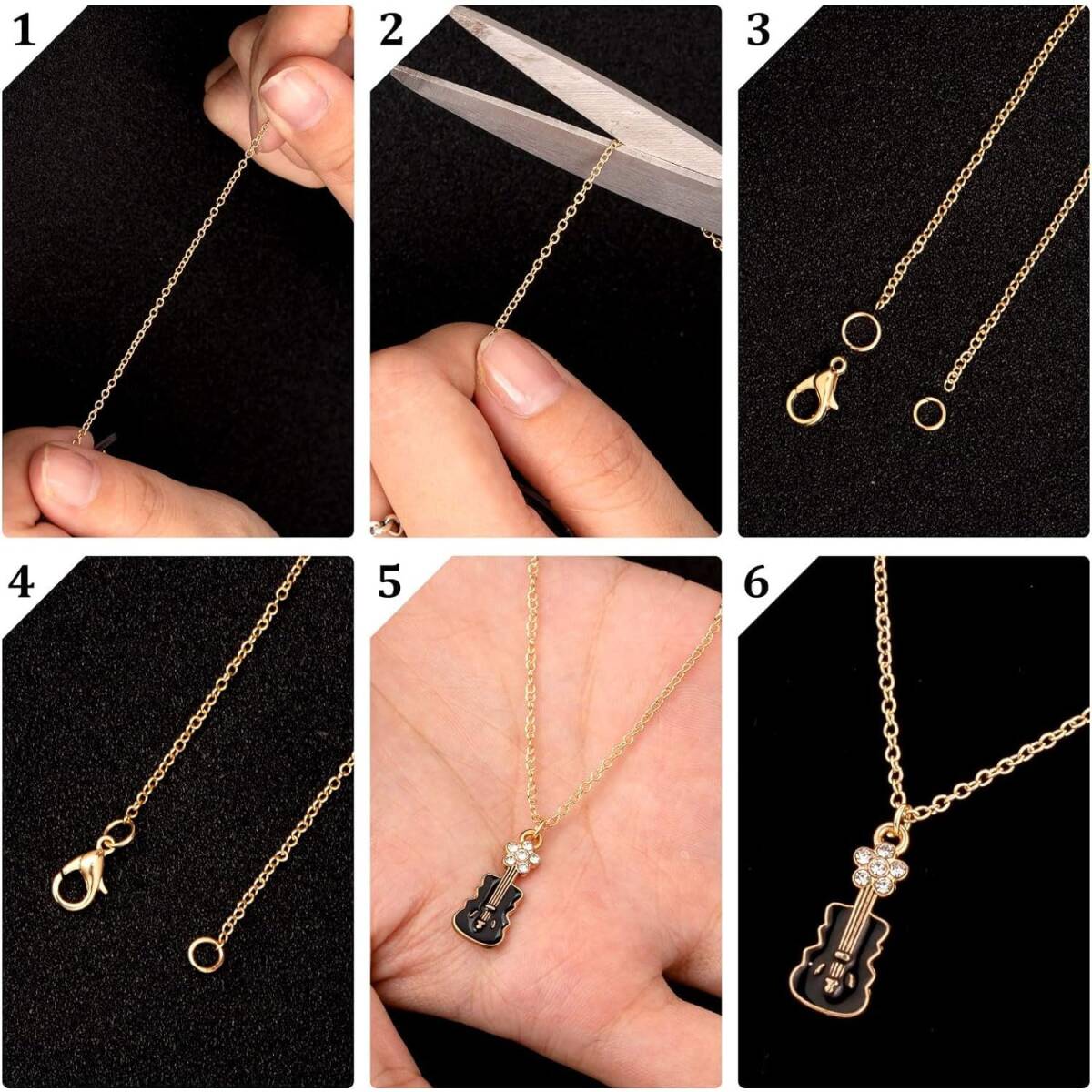 DIY用 クラフト手作り用品 ハンドメイド ジュエリー用 リングチェーン アクセサリーパーツ 小豆タイプ ジュエリーチェーン 基礎_画像4
