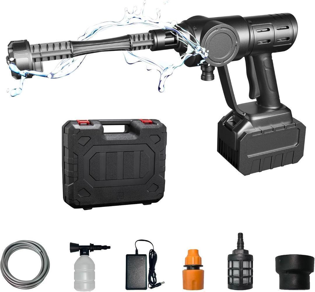 軽くて使いやすい！高圧洗浄機 コードレス 12m 噴射距離 最大吐出圧力