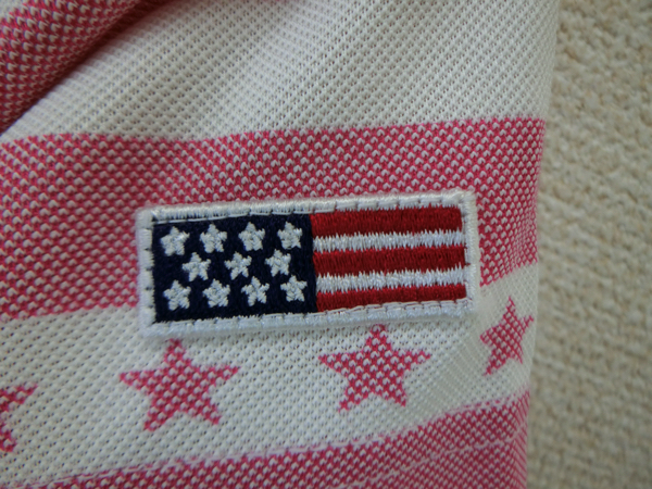 【50%オフ】Munsingwear(マンシングウェア) ポロシャツ 白ピンクボーダー レディース M ゴルフウェア 2103-0299 中古_画像3