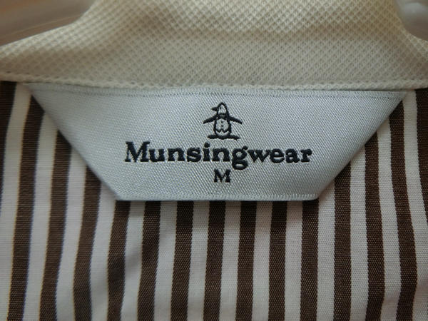【50%オフ】Munsingwear(マンシングウェア) ポロシャツ 白ピンクボーダー レディース M ゴルフウェア 2103-0299 中古_画像4