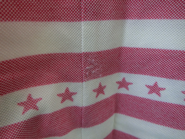 【50%オフ】Munsingwear(マンシングウェア) ポロシャツ 白ピンクボーダー レディース M ゴルフウェア 2103-0299 中古_画像6