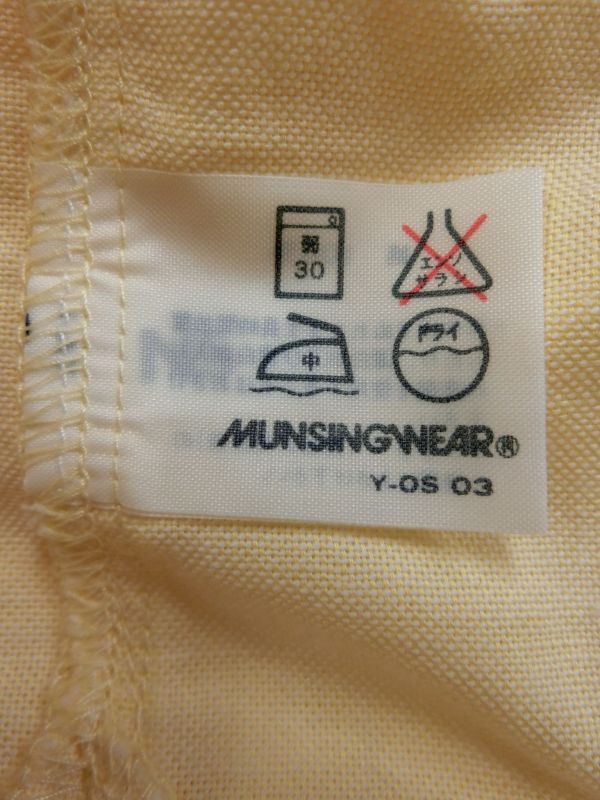 【50%オフ】Munsingwear(マンシングウェア) ポロシャツ 黄色 レディース 1 ゴルフウェア 1903-0020 中古_画像5