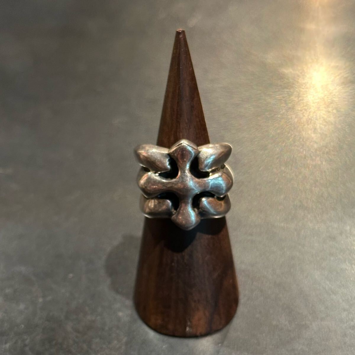 SILVER925 CROSS DESIGN WIDE RING/シルバー/リング