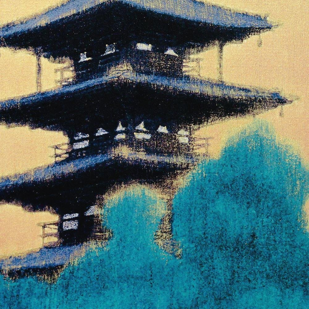 真作】【WISH】平山郁夫「煌陽法隆寺五重塔」陶板画 約8号 2002 真作】【WISH】平山郁夫「煌陽法隆寺五重塔」陶板画 約8号 2002