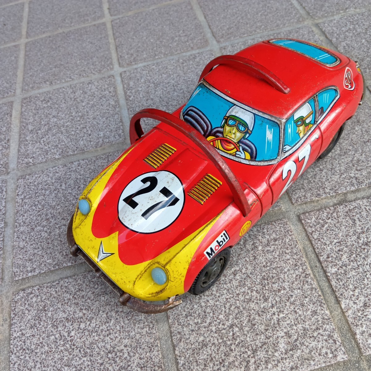 ブリキ 自動(dòng)車(chē)　回転動(dòng)作ok品 　可動(dòng)品　日本制　初期タイプ　動(dòng)品　 當(dāng)時(shí)物　 昭和レトロ