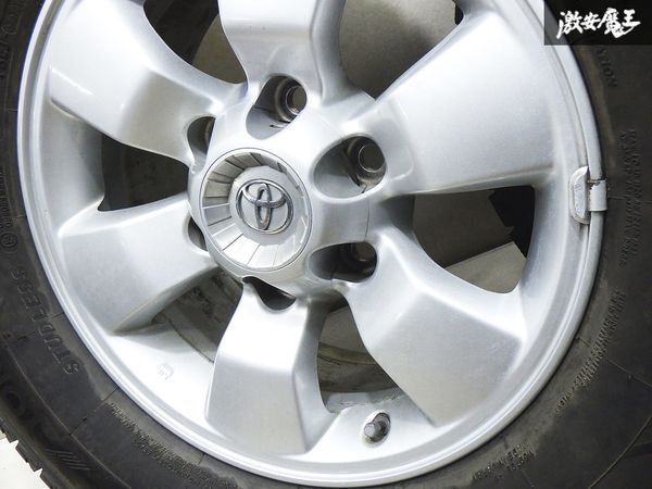●TOYOTA 215 サーフ 純正 16インチ 7J +30 PCD139.7 6穴 アルミ 【4本】+ ヨコハマ アイスガード スタッドレス 265/70R16 プラド 棚W-7