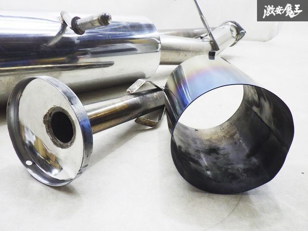 サムライパワー GDB インプレッサ 前期 砲弾 マフラー チタン風マフラーカッター インナーサイレンサー付 出口約115φ メイン80φ 棚H-8