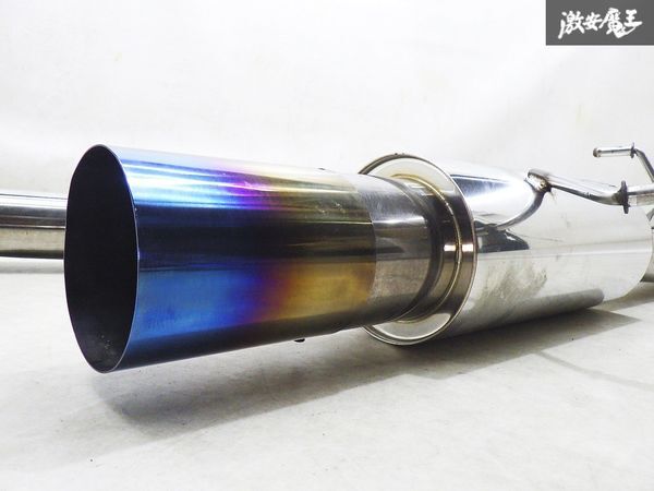 サムライパワー GDB インプレッサ 前期 砲弾 マフラー チタン風マフラーカッター インナーサイレンサー付 出口約115φ メイン80φ 棚H-8