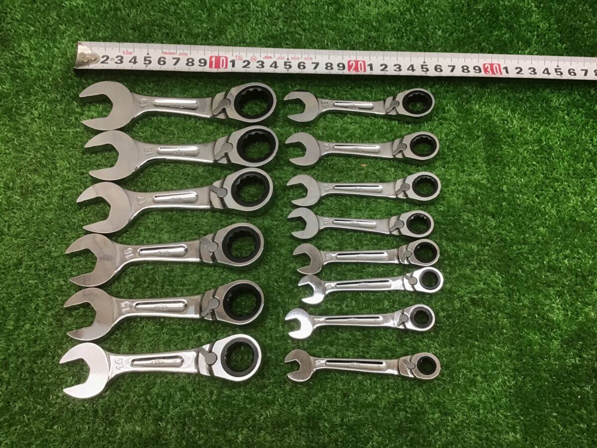 【中古品】MACTOOLS マックツール?14pcs リバーシブルラチェットレンチセット6～19mm?SRWMS214PTA?アクトツール富山店?BR