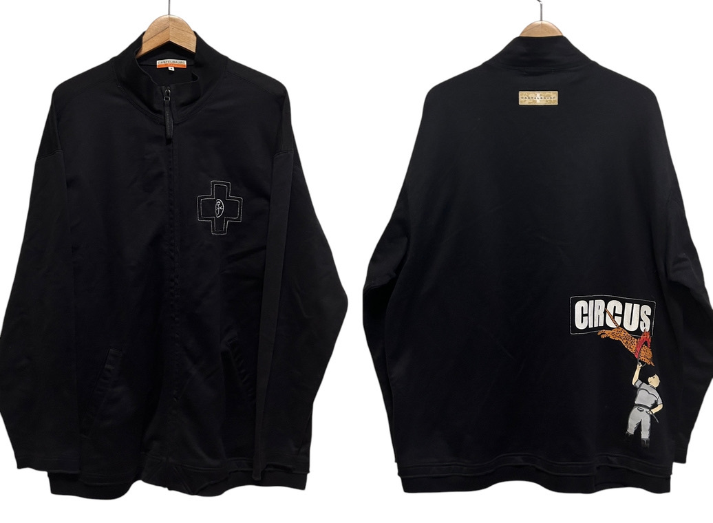 ▽CASTELBAJAC SPORT カステルバジャック トラックジャケット ジャージ サイズ4 黒 ブラック トレーナー フルジップ CIRCUS