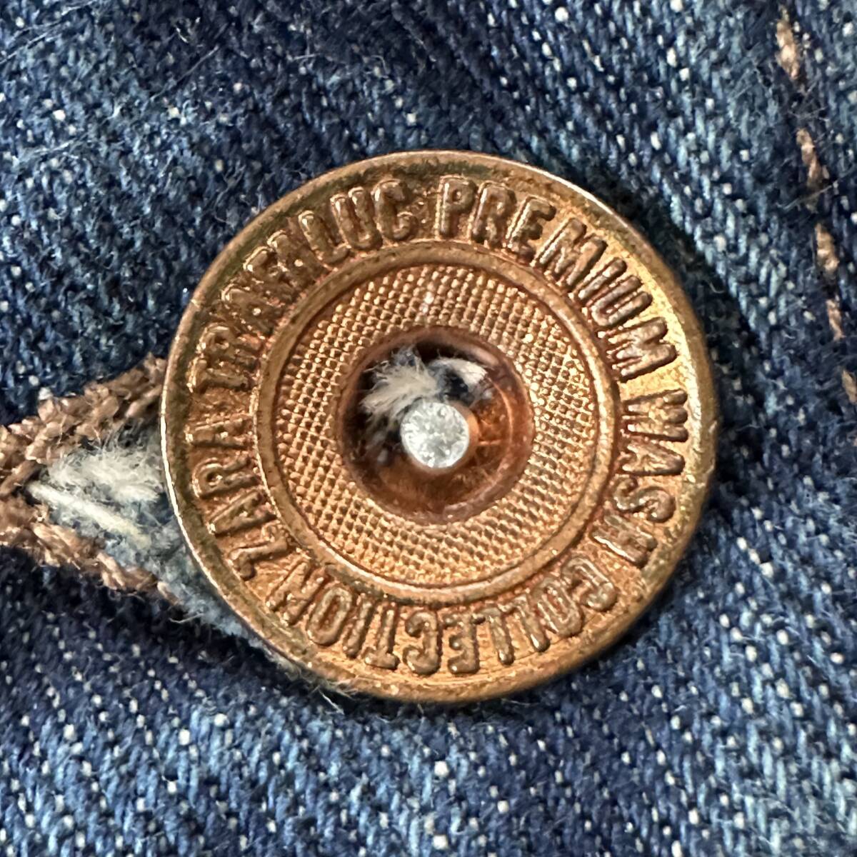 ZARA used デニムオーバーオール USA Mサイズ 28 テーパード _画像4