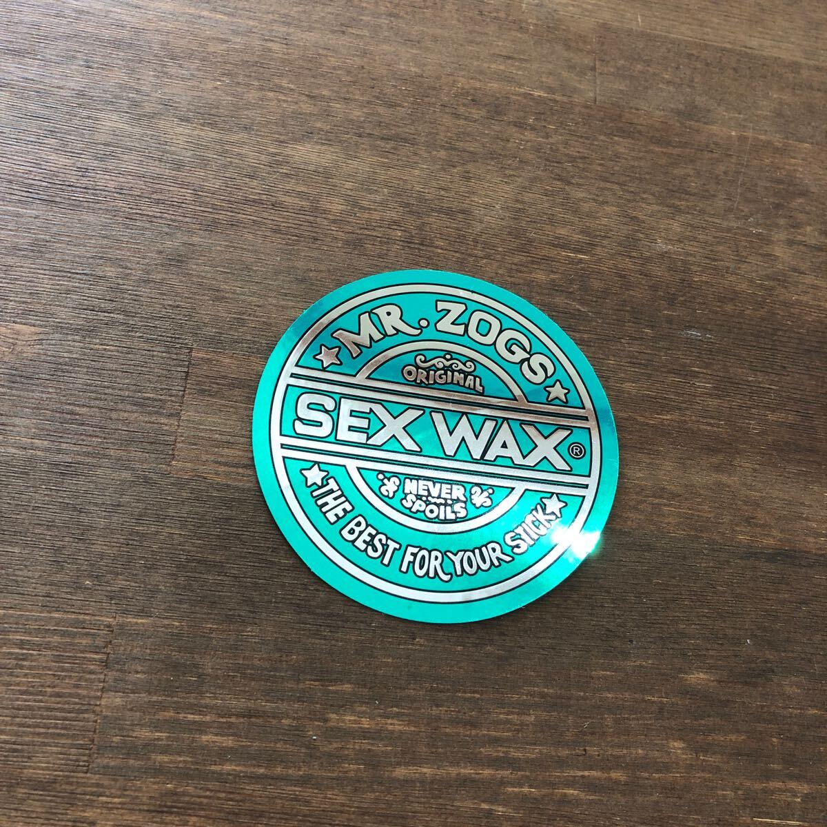 新品SEX WAXステッカー　緑キラキラ